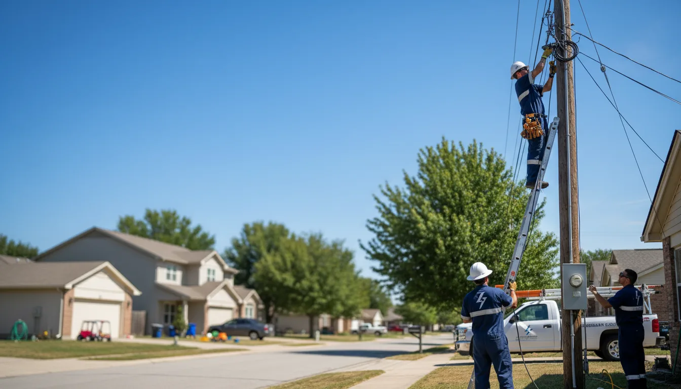 Residential electrician providing installation services in Linwood, KS